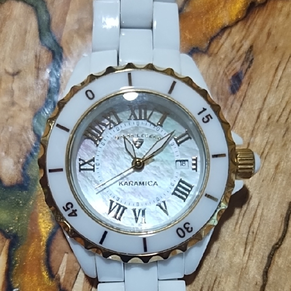 Swiss Legend White and Gold Women's Watch